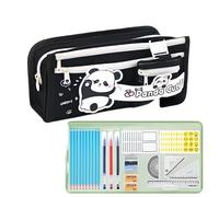 Capybara/Panda Schreibwaren-Set mit großem Fassungsvermögen, niedliches Capybara/Panda-Federmäppchen und sehr praktisch, geräumig mit verschiedenen Fächern, das Schreibwaren-Set für den täglichen