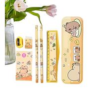 Capybara Pencil Box - Standard Size, Durable Case, Cute Capybara Design with Zipper Closure | Fun Stationery Kit for Kids Classroom Journaling Study Note Taking Writing Drawing College Student