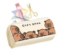 Capybara Pencil Case - 8.66x3.94x1,97 Zoll Fach -Stiftspeicher für Schüler, Pendeln mit großer Kapazität, tragbarer Bleistiftbeutel für Schule, Klassenzimmer, Rucksack, transparente Zwischenschicht