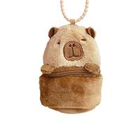 Capybara Plüsch-Geldbörse Capybara - Geldbörse aus Plüsch Capybara | Geldbörse in Plüschtierform, Geldbörse in Tierform, Tasche in Tierform für Kopfhörer, Münzen d