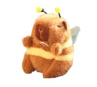 Capybara-Plüsch-Schlüsselanhänger - Mini-Kuscheltier mit Bienenmotiv, hängende Plüschfigur | Capybara-Puppe mit beweglichen Flügeln, bezauberndes Geschenkzubehör für Taschen, Valentinstagsüberraschung