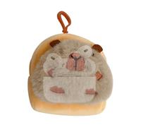 Capybara Plüsch Schlüsselanhänger - Münztasche Cord Aufbewahrung Plüsch Anhänger | Niedlicher Capybara Pouch Schlüsselanhänger mit Reißverschluss, weich gefüllte Mini-Tasche für Kopfhörer Bargeld