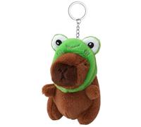 Capybara Plush Keychain - weicher Tieranhänger, niedlicher Plüsch -Charm Stofftier | 12 cm tragbares Capybara -Bag -Zubehör, Schlüsselhalter für Rucksack-, Geldbeutel- und Autoschlüssel, perfekte