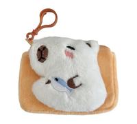 Capybara Plush Purse, Adorable Animal Coin Wallet, Soft Small Bag with Strap, Cute Plush Pendant for Keys, Earphone Storage, Stylish Casual Accessory for Kids and Adults