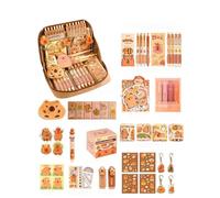 Capybara Schreibwaren-Set mit großem Fassungsvermögen, niedliches Capybara-Federmäppchen und sehr praktisch, geräumig mit verschiedenen Fächern. Das Schreibwaren-Set ist umfassend für den täglichen