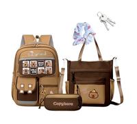 Capybara Schulrucksack - Capybara Bookbag | niedliche Büchertasche, reflektierend | Bleistiftkopfhörer mit großer Kapazität für Schreibwarenbücher, Collage, Studenten, Liebhaber, mehrfarbig, B, Siehe