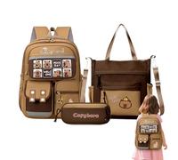 Capybara Schulrucksack | Niedliche Schultasche mit reflektierendem Streifen, große Kapazität, Schultertasche, Federmäppchen für Collage, Studenten, Liebhaber, Picknick, Geburtstag, Weihnachten, B
