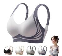 Caralush Bra,Lushfitting Powerful Push-Up Seamless Bra,Super Gather Bra Wireless Push-Up Bra,Lifting Anti-Sagging Wireless Push-up Bra (Blue,XXL)