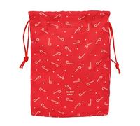 CARAMELOS MERRY XMAS - Flacher Kinderrucksack, einfache Reinigung, Rucksack, ideal für Kinder unterschiedlichen Alters, bequem und vielseitig, Qualität und Widerstandsfähigkeit, 26 x 1 x 34 cm