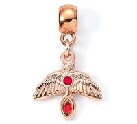 Carat Shop Offizieller Harry Potter Fawkes Roségold vergoldeter Slider Charm, Approx. 35mm, Roségoldfarbene Beschichtung