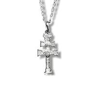 Caravaca Kreuz 925 Silber - exakte Nachbildung - gesegnet in Caravaca - komplette Halskette Unisex - Universalgröße - Schönheit, Glaube und Spiritualität - inkl. Schutzgebet -