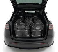 Carbags Reisetaschenset für Tesla Model Y, perfekt passendes Kofferraumtaschen-Set, 5-teiliges Set bestehend aus 3x Trolley Bag (130l), 3x Reisetasche (45l), 1x Reisetasche (35l)