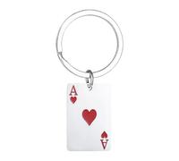 Card Keychain - Zinc Alloy Poker Card Pendant, Metal Creative Keyring Charm | Stylish Bag Accessory, Durable Decorative Key Chain For Backpack Handbag Wallet Everyday Carry Use
