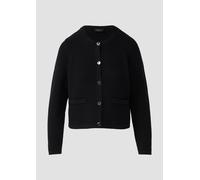 Cardigan aus Baumwollmix mit Ziertaschen 34 schwarz 2165950.9999.34