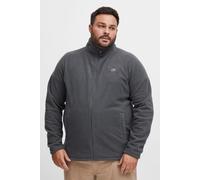 Cardigan BLEND "BHFlinne Big & Tall", Herren, Gr. 3XL, iron gate, Fleece, 100% Polyester, unifarben, regular fit, gerader Abschluss, Strickjacken, Gemütliche Fleecejacke in großen Größen (15762230-XXX