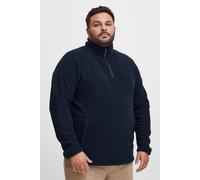 Cardigan BLEND "BHFlint Big & Tall", Herren, Gr. 4XL, marineblaus, Fleece, 100% Polyester, unifarben, regular fit, gerader Abschluss, Strickjacken, Gemütliche Fleecejacke in großen Größen (23039718-4X