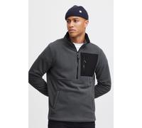 Cardigan BLEND "BHFloren", Herren, Gr. XXL, iron gate, Fleece, 100% Polyester, unifarben, regular fit, Bündchen, Strickjacken, Gemütliche Fleecejacke (10177612-XXL) iron gate