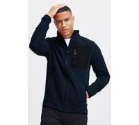 Cardigan BLEND "BHFloritz", Herren, Gr. XL, blau (marineblaus), Fleece, 100% Polyester, unifarben, regular fit, Bündchen, Strickjacken, Gemütliche Fleecejacke mit abgesetzten Details (39580523-XL) mar