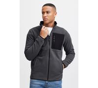Cardigan BLEND "BHFloritz", Herren, Gr. XL, iron gate, Fleece, 100% Polyester, unifarben, regular fit, Bündchen, Strickjacken, Gemütliche Fleecejacke mit abgesetzten Details (93237603-XL) iron gate