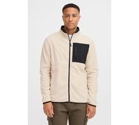 Cardigan BLEND "BHFloritz", Herren, Gr. XXL, beige (oatmeal), Fleece, 100% Polyester, unifarben, regular fit, Bündchen, Strickjacken, Gemütliche Fleecejacke mit abgesetzten Details (31789632-XXL) oatm