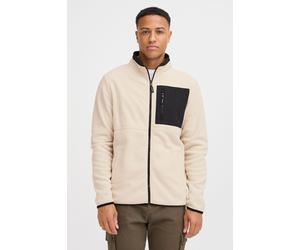 Cardigan BLEND "BHFloritz", Herren, Gr. XXL, beige (oatmeal), Fleece, 100% Polyester, unifarben, regular fit, Bündchen, Strickjacken, Gemütliche Fleecejacke mit abgesetzten Details (31789632-XXL) oatm