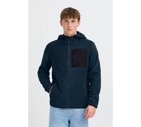 Cardigan BLEND "BHFlorix", Herren, Gr. L, blau (marineblaus), Fleece, 100% Polyester, unifarben, normal normal, ohne Ausschnitt, elastischer Bund, Strickjacken, Gemütliche Fleecejacke mit Taschen (364