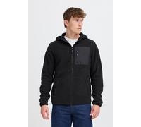 Cardigan BLEND "BHFlorix", Herren, Gr. XL, schwarz, Fleece, 100% Polyester, unifarben, normal normal, ohne Ausschnitt, elastischer Bund, Strickjacken, Gemütliche Fleecejacke mit Taschen (24053217-XL)