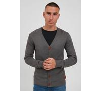 Blend BHLennard Herren Strickjacke Cardigan Feinstrick mit V-Ausschnitt Knopfleiste Baumwollmischung Regular fit, Größe:L, Farbe:Pewter Mix (70817)