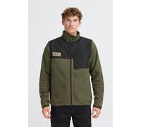 Cardigan BLEND "BHMas", Damen, Gr. L, forest night, Fleece, 100% Polyester, colorblocking, normal normal, ohne Ausschnitt, elastischer Bund, Strickjacken, Gemütliche Fleecejacke mit praktischen Tasche