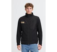 Cardigan BLEND "BHMas", Herren, Gr. L, schwarz, Fleece, 100% Polyester, colorblocking, normal normal, ohne Ausschnitt, elastischer Bund, Strickjacken, Gemütliche Fleecejacke mit praktischen Taschen (5