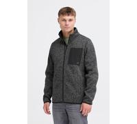 Cardigan BLEND "BHMelfe", Herren, Gr. L, iron gate, Fleece, 100% Polyester, meliert, normal normal, ohne Ausschnitt, elastischer Bund, Strickjacken, Gemütliche Fleecejacke mit Taschen (88737303-L) iro