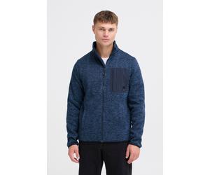 Cardigan BLEND "BHMelfe", Herren, Gr. S, marineblaus, Fleece, 100% Polyester, meliert, normal normal, ohne Ausschnitt, elastischer Bund, Strickjacken, Gemütliche Fleecejacke mit Taschen (90466320-S) m