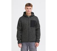 Cardigan BLEND "BHMelfex", Herren, Gr. 3XL, iron gate, Fleece, 100% Polyester, meliert, normal normal, ohne Ausschnitt, elastischer Bund, Strickjacken, Gemütliche Fleecejacke mit Taschen und Kapuze (8