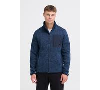 Cardigan BLEND "BHMMelfe", Herren, Gr. 3XL, marineblaus, Fleece, 100% Polyester, meliert, normal normal, ohne Ausschnitt, elastischer Bund, Strickjacken, Gemütliche Fleecejacke mit Taschen (90466320-X