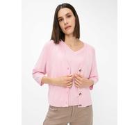 Cardigan BRAX "Style ANIQUE", Damen, Gr. 44, rosa, Strick, 86% Viskose, 14% Polyester, V-Ausschnitt, Strickjacken (54443501-44) rosa