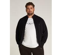 Cardigan "BT-PIMA ORG CTN CASHMERE ZTHRU-B", Herren, Gr. 3XL, schwarz, Strick, Obermaterial: 95% Baumwolle, 5% Kaschmir, TOMMY HILFIGER BIG & TALL, regular fit, Rippbündchen, Strickjacken (99527235-XX