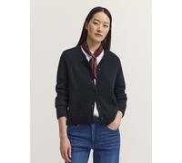 Cardigan BUGATTI "Regular Fit", Damen, Gr. M, schwarz (290, schwarz), 48% Polyamid, 22% Alpaka, 22% Polyacryl, 8% Wolle, unifarben, regular fit, Rundhals, Strickjacken, Regular Fit Alpaka-Mix Rundhals