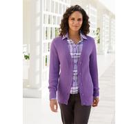Cardigan CASUAL LOOKS, Damen, Gr. 38, lila, 50% Baumwolle, 50% Polyacryl, unifarben, Strickjacken (18538165-38) lila