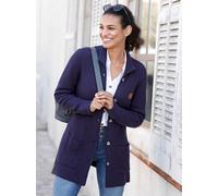 Cardigan CASUAL LOOKS, Damen, Gr. 54, blau (marine), 50% Viskose, 28% Polyester, 22% Polyamid, unifarben, Strickjacken (78611854-54) marine