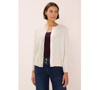 CECIL Damen 2515342 Strickjacke mit Knopfleiste, Oat Milk beige Melange, L