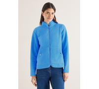 Cardigan CECIL, Damen, Gr. L (42), fountain blau, Stoff, 100% Polyester, unifarben, normal normal, hoch geschlossener Ausschnitt, abgesteppt, Strickjacken, soft und weich (18299819-L) fountain blau