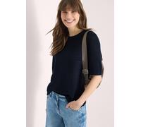 Cardigan CECIL, Damen, Gr. L (42), universal blau, Web, 100% Baumwolle, unifarben, comfort fit normal, Rundhals, Rippbündchen, Strickjacken, aus reiner Baumwolle (86268338-L) universal blau