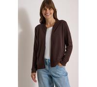 Cardigan CECIL, Damen, Gr. M (40), truffle braun, Stoff, 54% Polyester, 40% Viskose, 6% Elasthan, unifarben, comfort fit normal, Rundhals, Bündchen, Strickjacken, in Unifarbe (88770437-M) truffle brau
