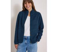 Cardigan CECIL, Damen, Gr. XL (44), blau (moonlight blau), Stoff, Außenmaterial: 100% Polyester. Innenmaterial: 65% Polyester, 35% Viskose, unifarben, comfort fit normal, hoch geschlossener Ausschnitt