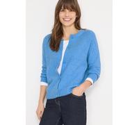 Cardigan CECIL, Damen, Gr. XL (44), fountain blau melange, Strick, Obermaterial: 37% Baumwolle, 34% Polyacryl, 26% Polyester, 3% sonstige Fasern, unifarben, bequem hüftbedeckend, Rundhals, Strickjacke