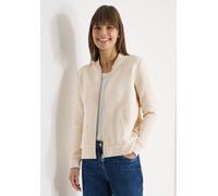 Cardigan CECIL, Damen, Gr. XL (44), pearl beige, Web, 77% Baumwolle, 20% Polyester, 3% Elasthan, unifarben, comfort fit normal, Rundhals, Bündchen, Strickjacken, mit Rundhalsausschnitt (82499728-XL) p