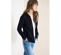 Sweatjacke CECIL, Damen, Gr. XL (44), universal blau, Sweatware, Obermaterial: 80% Baumwolle, 15% Polyester, 5% Elasthan, unifarben, regular fit normal, ohne Ausschnitt, Bündchen, Sweatjacken Sweatjac