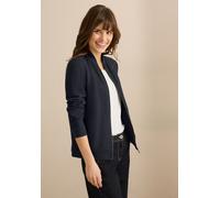 Cardigan CECIL, Damen, Gr. XXL (46), blau (universal blau), Web, 70% Baumwolle, 26% Polyester, 4% Elasthan, unifarben, normal normal, hoch geschlossener Ausschnitt, Bündchen, Strickjacken, aus Baumwol