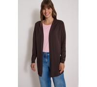 Cardigan CECIL, Damen, Gr. XXL (46), braun (truffle braun), Web, 60% Baumwolle, 40% Viskose, unifarben, comfort fit lang, ohne Ausschnitt, Rippbündchen, Strickjacken, im soften Baumwoll-Mix, Topseller