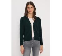 Cardigan CECIL, Damen, Gr. XXL (46), grün (ink grün), Web, 60% Baumwolle, 40% Viskose, unifarben, normal normal, V-Ausschnitt, Rippbündchen, Strickjacken, aus Baumwolle mit Stretchanteil (30930417-XXL